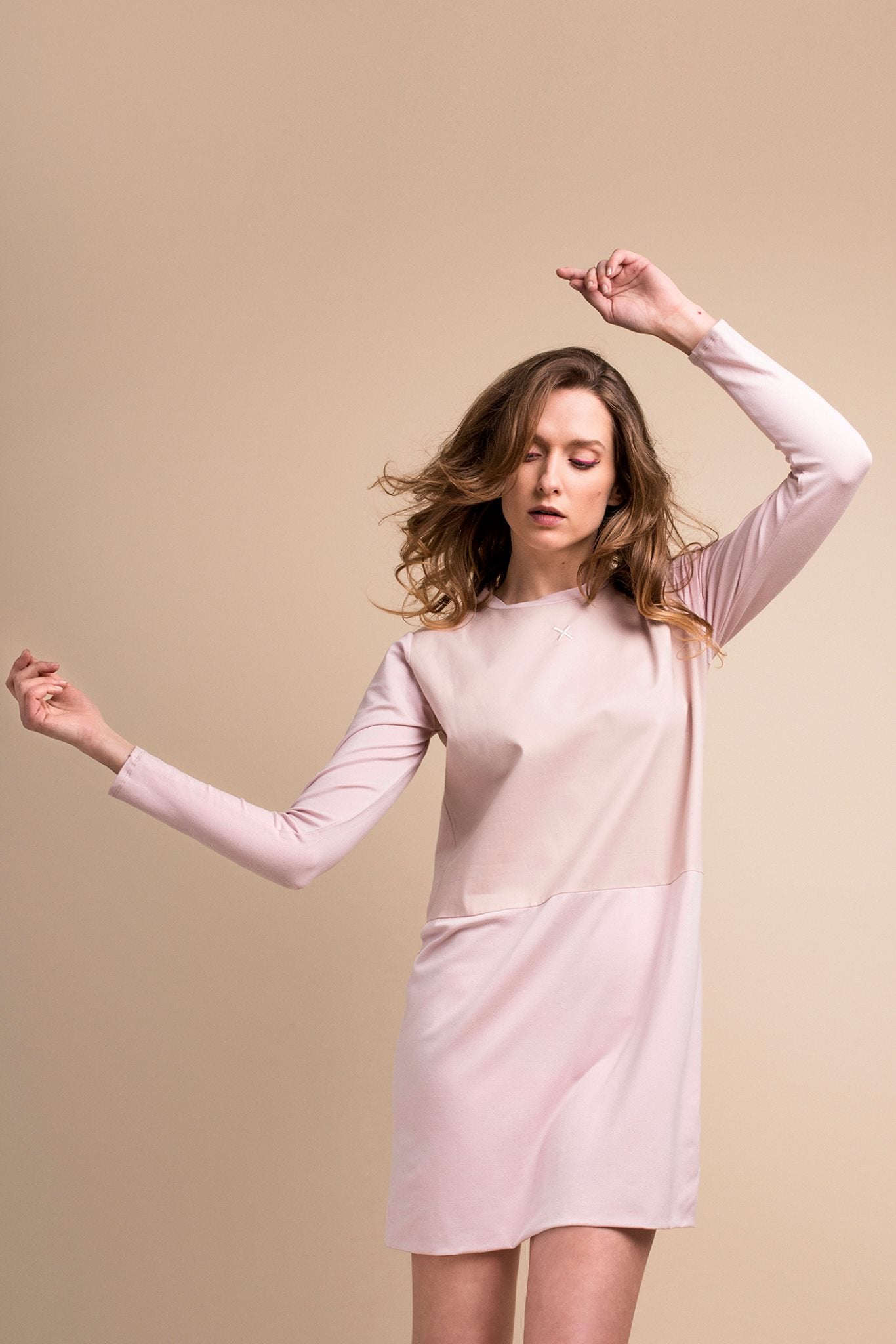 Dusty Pink Dress Basic Piece Dusty Pink Dress Basic Piece